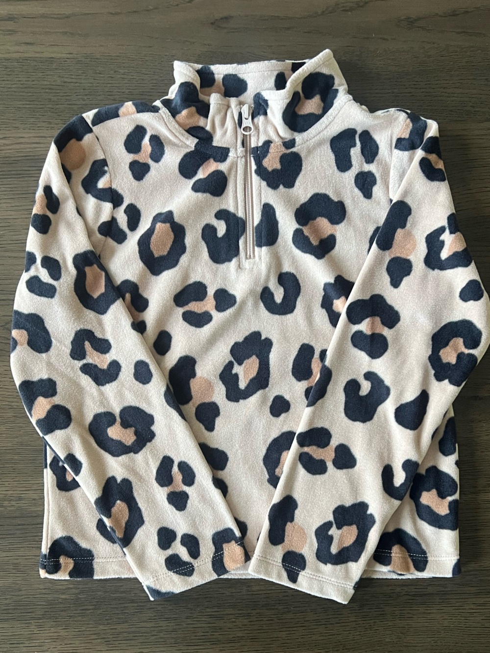 The Children’s Place Quarter Zip Fleece Leopard Print
